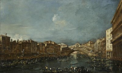 Regatta at the Rialto Bridge by Francesco Guardi